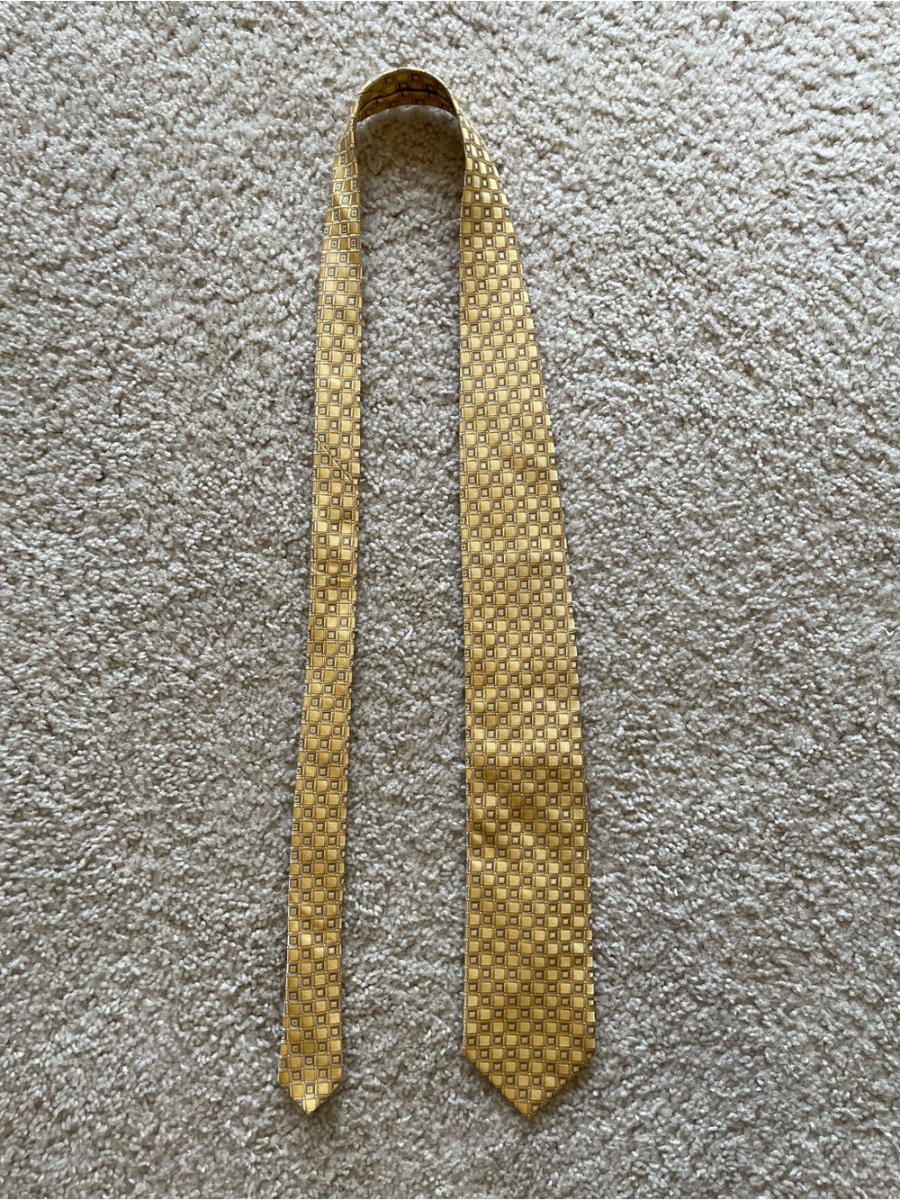 Cremieux Yellow Gold Geometric Silk Tie